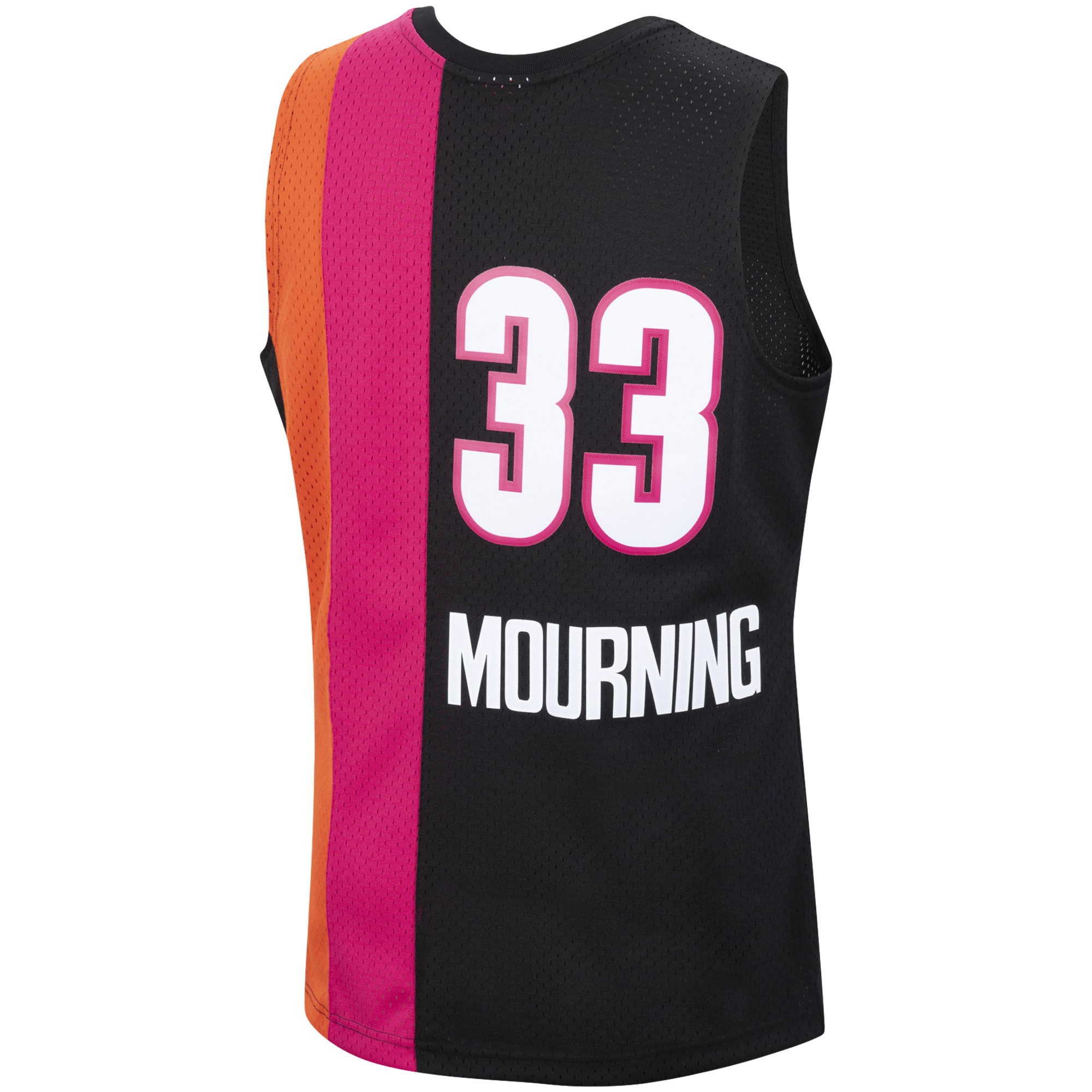 Men's Miami Heat Alonzo Mourning Black 2005/2006 Hardwood Classics Swingman Jersey