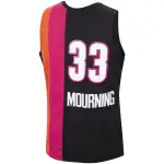 Men's Miami Heat Alonzo Mourning Black 2005/2006 Hardwood Classics Swingman Jersey