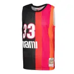 Men's Miami Heat Alonzo Mourning Black/Red Hardwood Classics 2005/06 Split Swingman Jersey