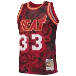 Men's Miami Heat Alonzo Mourning Red Hardwood Classics 1996/97 Lunar New Year Swingman Jersey