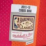 Men's Miami Heat Chris Bosh Black/Red Hardwood Classics 2011/12 Split Swingman Jersey