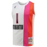 Men's Miami Heat Chris Bosh White 2001/02 Hardwood Classics Swingman Jersey