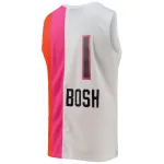 Men's Miami Heat Chris Bosh White 2001/02 Hardwood Classics Swingman Jersey