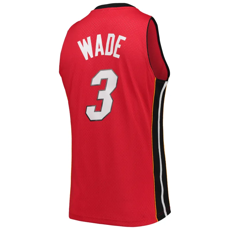 Men's Miami Heat Dwyane Wade Red Big & Tall Hardwood Classics 2005/06 Swingman Jersey