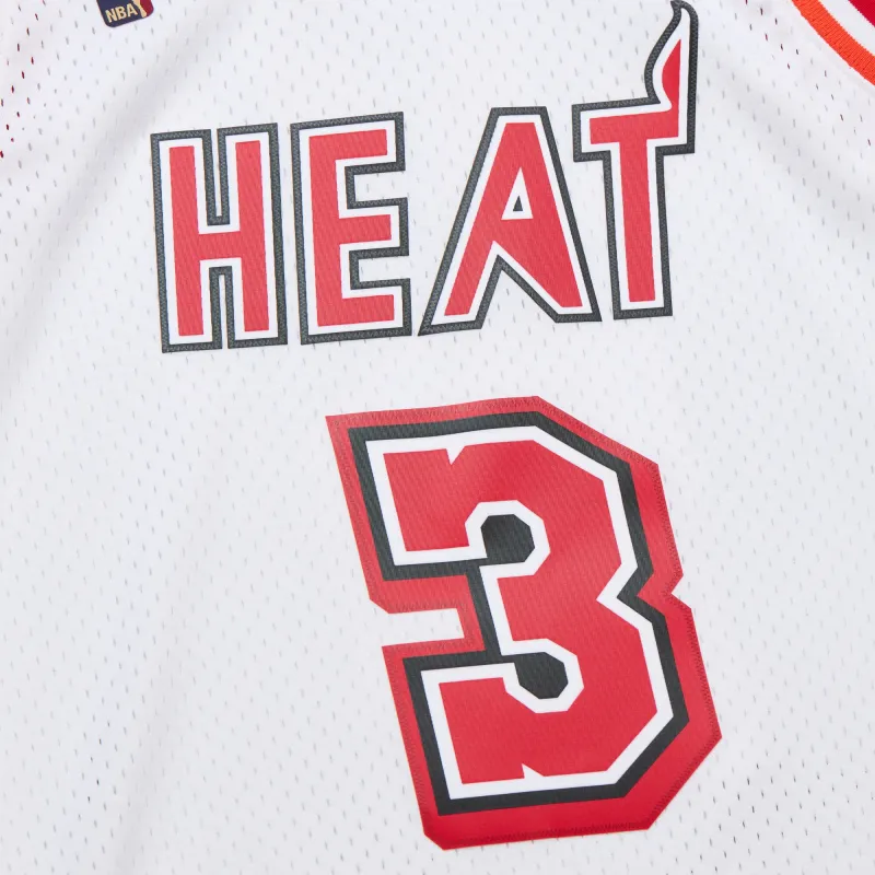 Men's Miami Heat Dwyane Wade White 2007/08 Hardwood Classics Swingman Jersey
