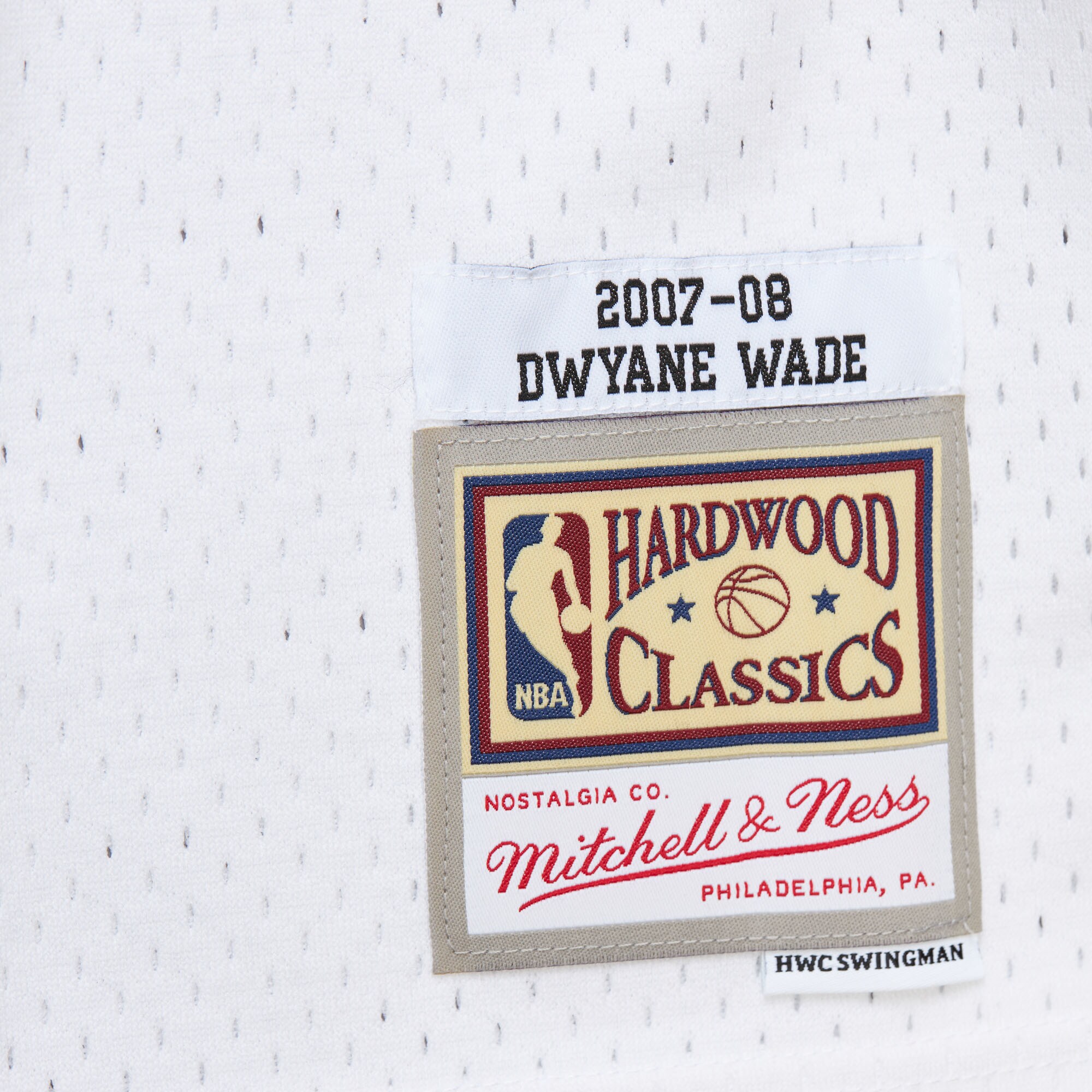 Men's Miami Heat Dwyane Wade White 2007/08 Hardwood Classics Swingman Jersey
