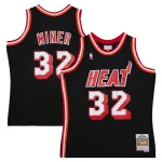 Men's Miami Heat Harold Miner Black 1992/93 Hardwood Classics Swingman Throwback Jersey