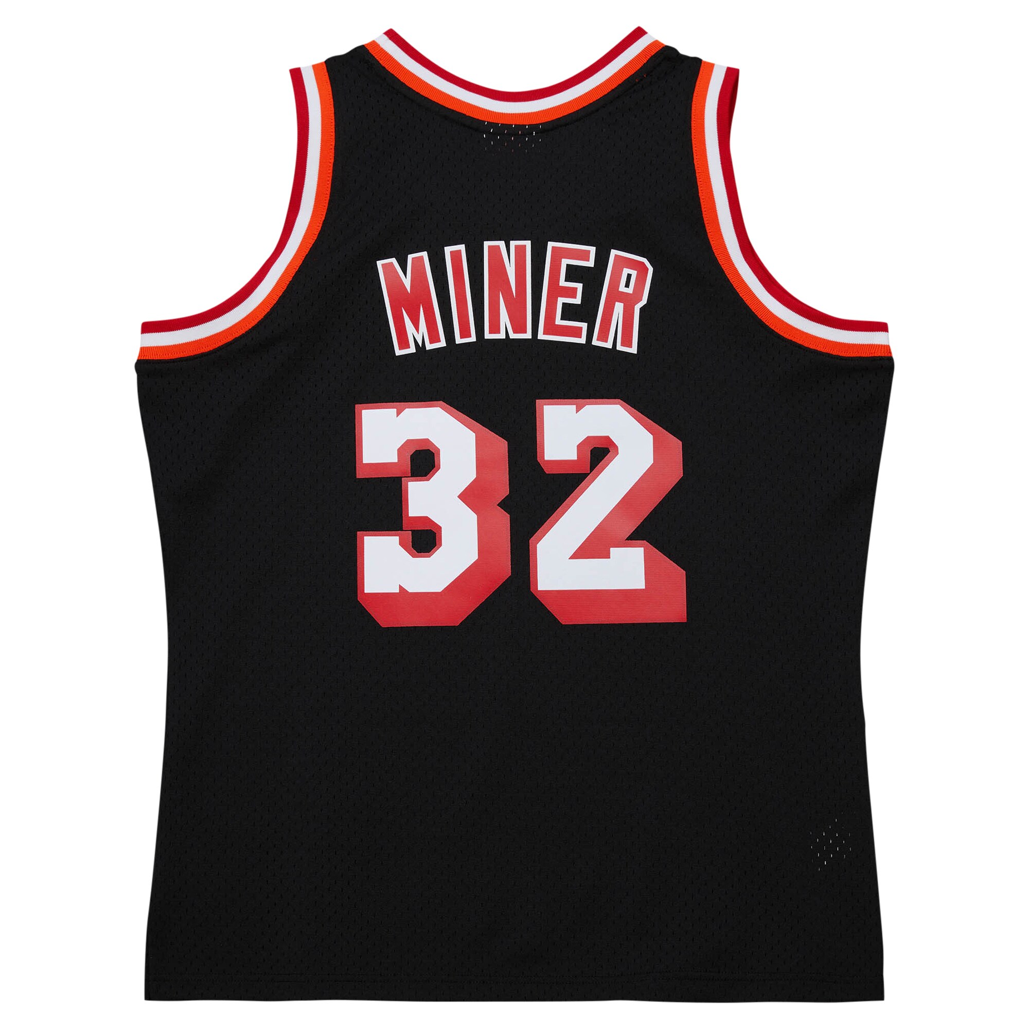 Men's Miami Heat Harold Miner Black 1992/93 Hardwood Classics Swingman Throwback Jersey