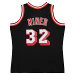 Men's Miami Heat Harold Miner Black 1992/93 Hardwood Classics Swingman Throwback Jersey