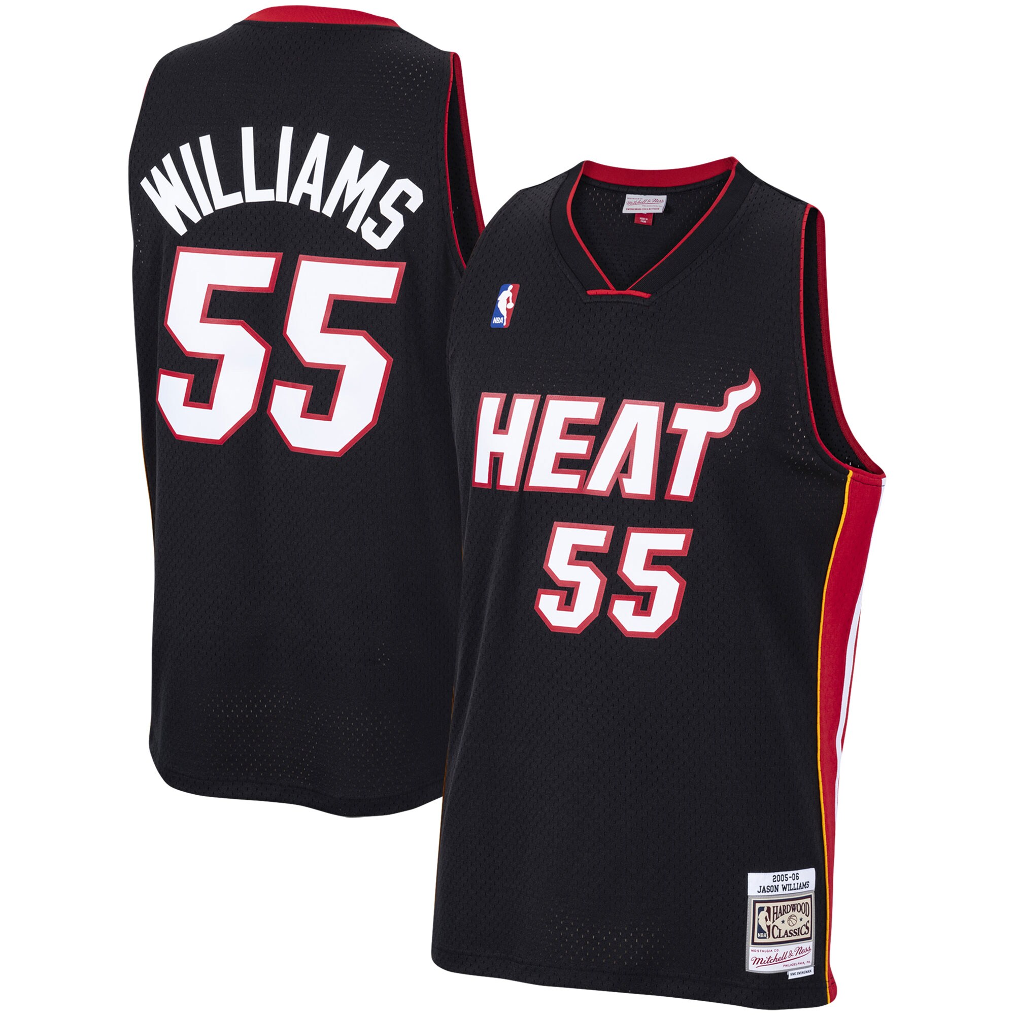 Men's Miami Heat Jason Williams Black 2005/06 Hardwood Classics Swingman Jersey