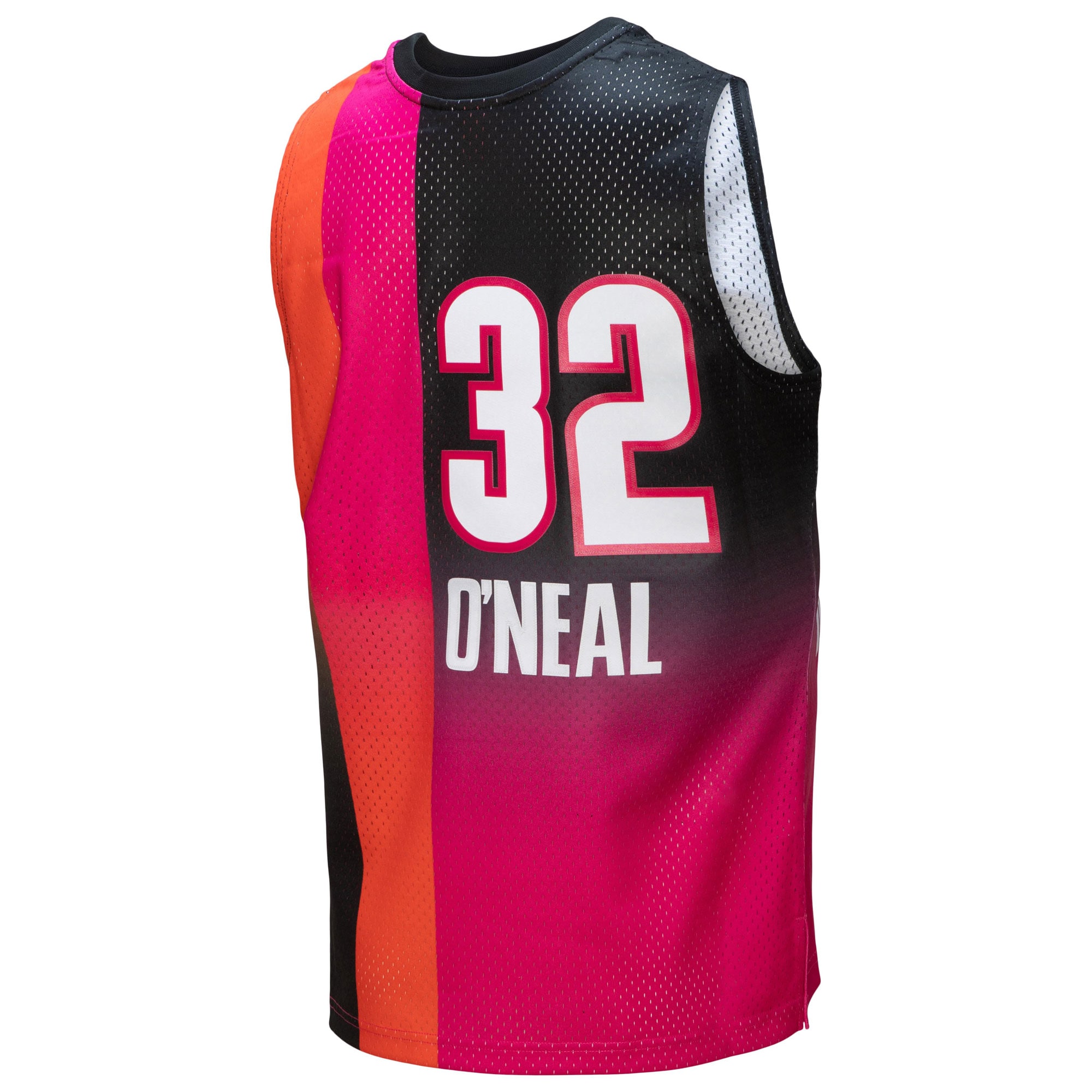 Men's Miami Heat Shaquille O'Neal Pink/Black 2005/06 Hardwood Classics Fadeaway Swingman Player Jersey