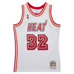 Men's Miami Heat Shaquille O'Neal White 2007/08 Hardwood Classics Swingman Jersey