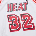 Men's Miami Heat Shaquille O'Neal White 2007/08 Hardwood Classics Swingman Jersey