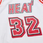 Men's Miami Heat Shaquille O'Neal White 2007/08 Hardwood Classics Swingman Jersey