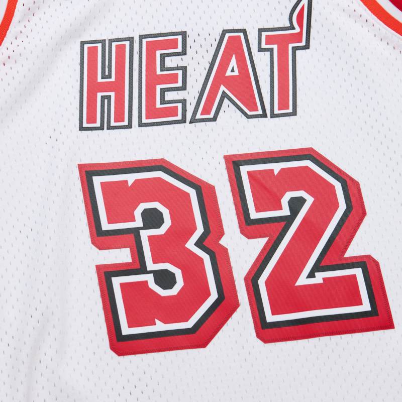 Men's Miami Heat Shaquille O'Neal White 2007/08 Hardwood Classics Swingman Jersey