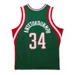 Men's Milwaukee Bucks Giannis Antetokounmpo Hunter Green 2013/14 Hardwood Classics Swingman Jersey