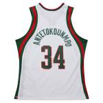 Men's Milwaukee Bucks Giannis Antetokounmpo White 2013/14 Hardwood Classics Swingman Jersey