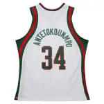 Men's Milwaukee Bucks Giannis Antetokounmpo White 2013/14 Hardwood Classics Swingman Jersey