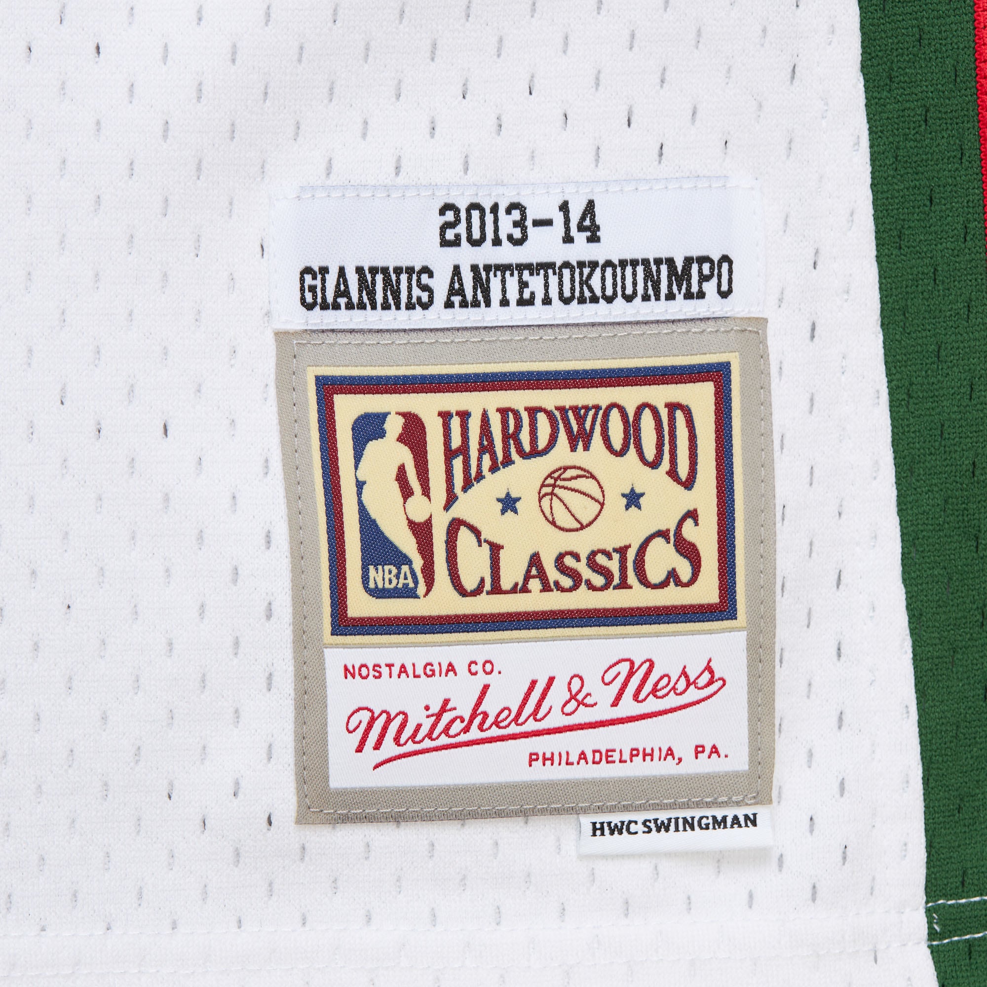 Men's Milwaukee Bucks Giannis Antetokounmpo White 2013/14 Hardwood Classics Swingman Jersey