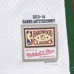Men's Milwaukee Bucks Giannis Antetokounmpo White 2013/14 Hardwood Classics Swingman Jersey