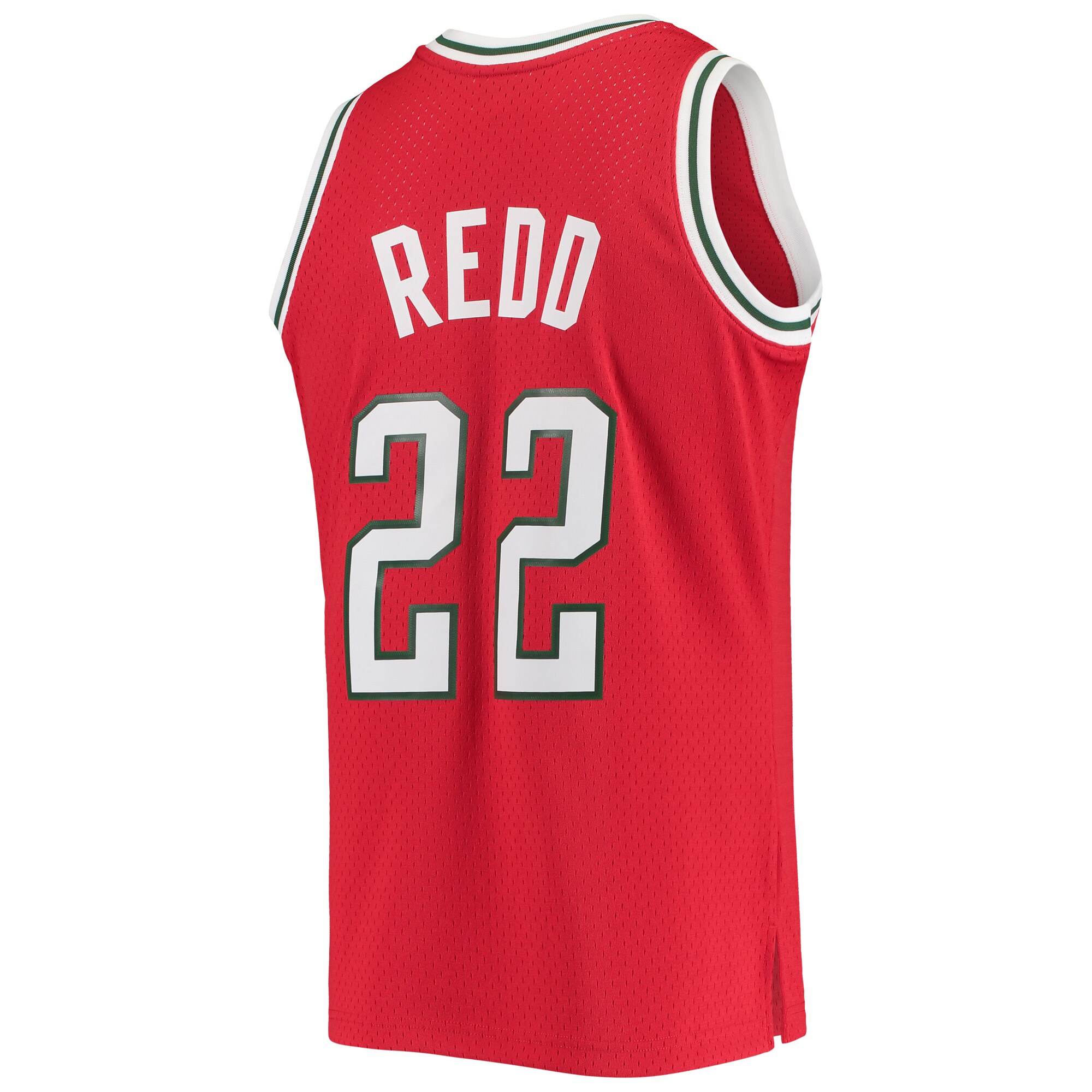 Men's Milwaukee Bucks Michael Redd Red 2001/02 Hardwood Classics Swingman Jersey