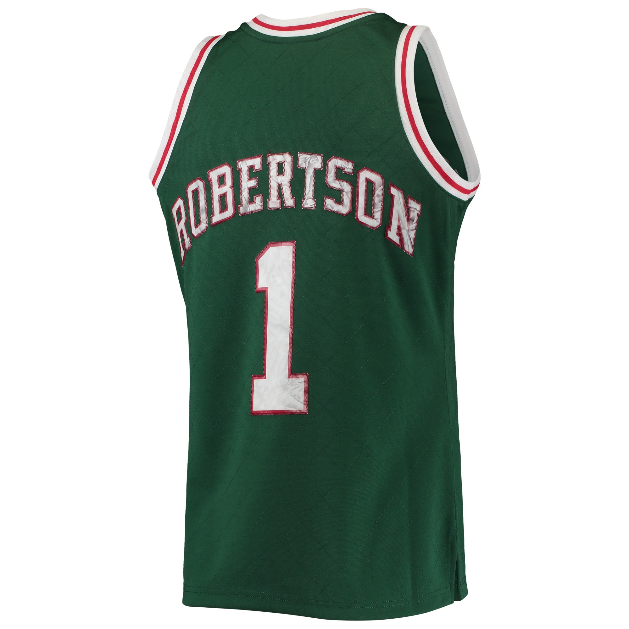 Men's Milwaukee Bucks Oscar Robertson Green 1996/97 Hardwood Classics NBA 75th Anniversary Diamond Swingman Jersey
