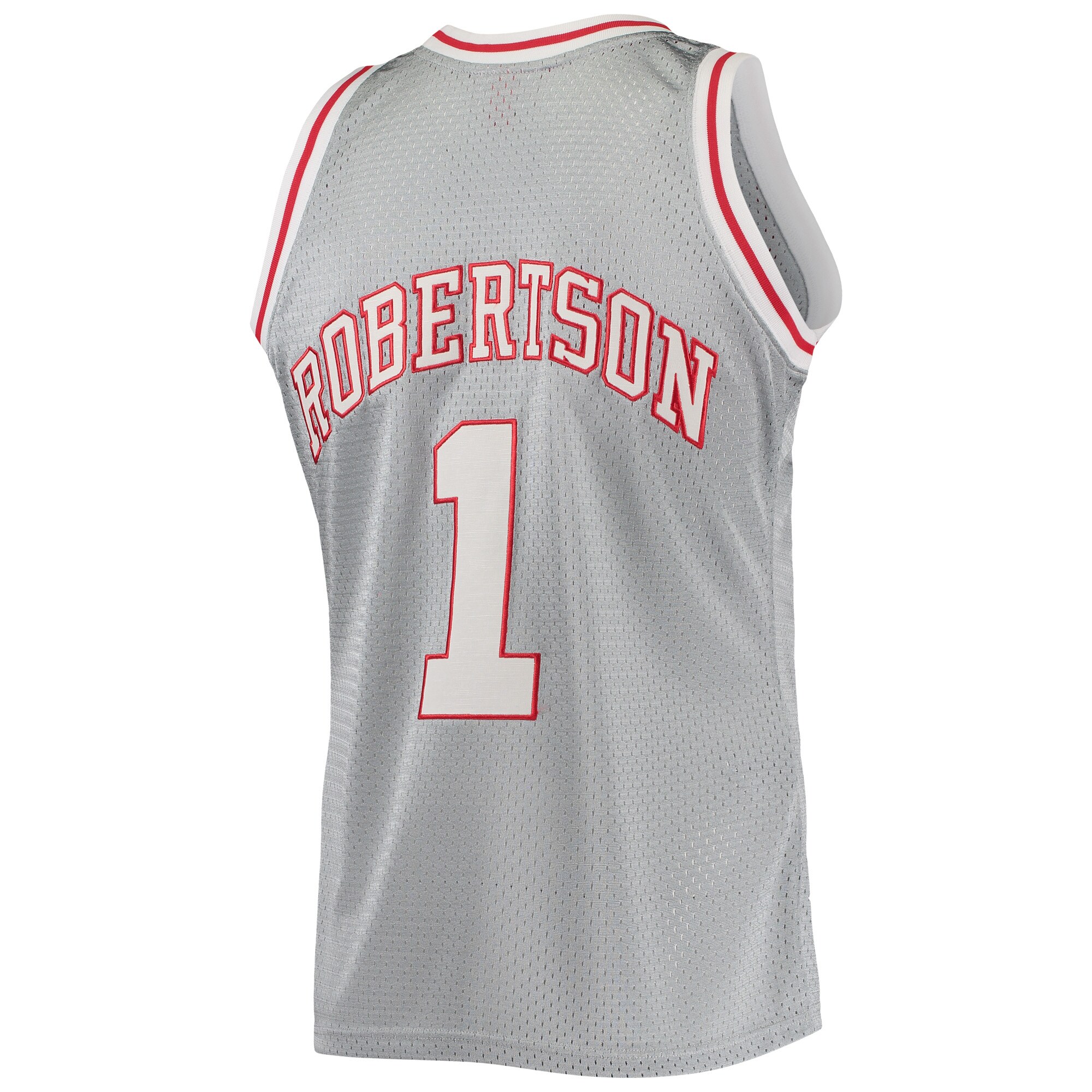 Men's Milwaukee Bucks Oscar Robertson Silver 75th Anniversary 1971/72 Hardwood Classics Swingman Jersey