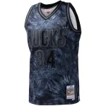 Men's Milwaukee Bucks Ray Allen Black Hardwood Classics 1996/97 Tie-Dye Swingman Jersey