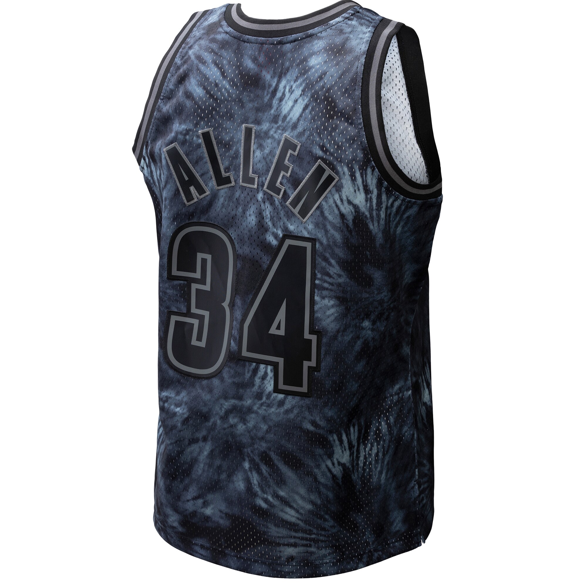 Men's Milwaukee Bucks Ray Allen Black Hardwood Classics 1996/97 Tie-Dye Swingman Jersey