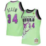 Men's Milwaukee Bucks Ray Allen Green 1996-97 Hardwood Classics Reload 3.0 Swingman Jersey