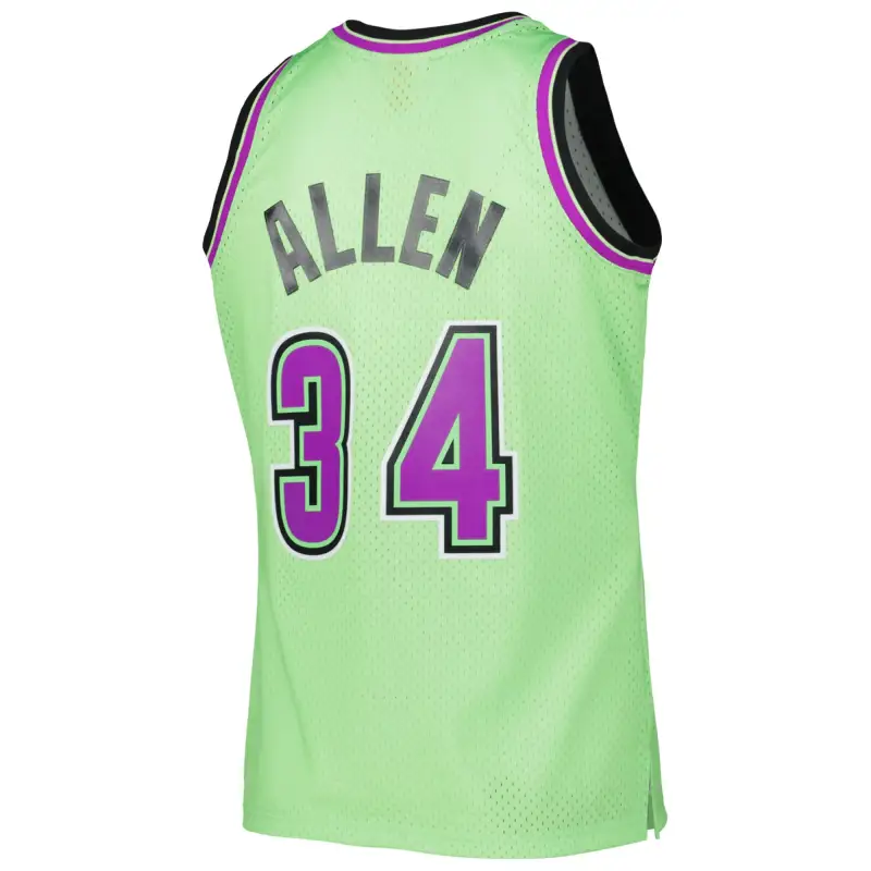 Men's Milwaukee Bucks Ray Allen Green 1996-97 Hardwood Classics Reload 3.0 Swingman Jersey