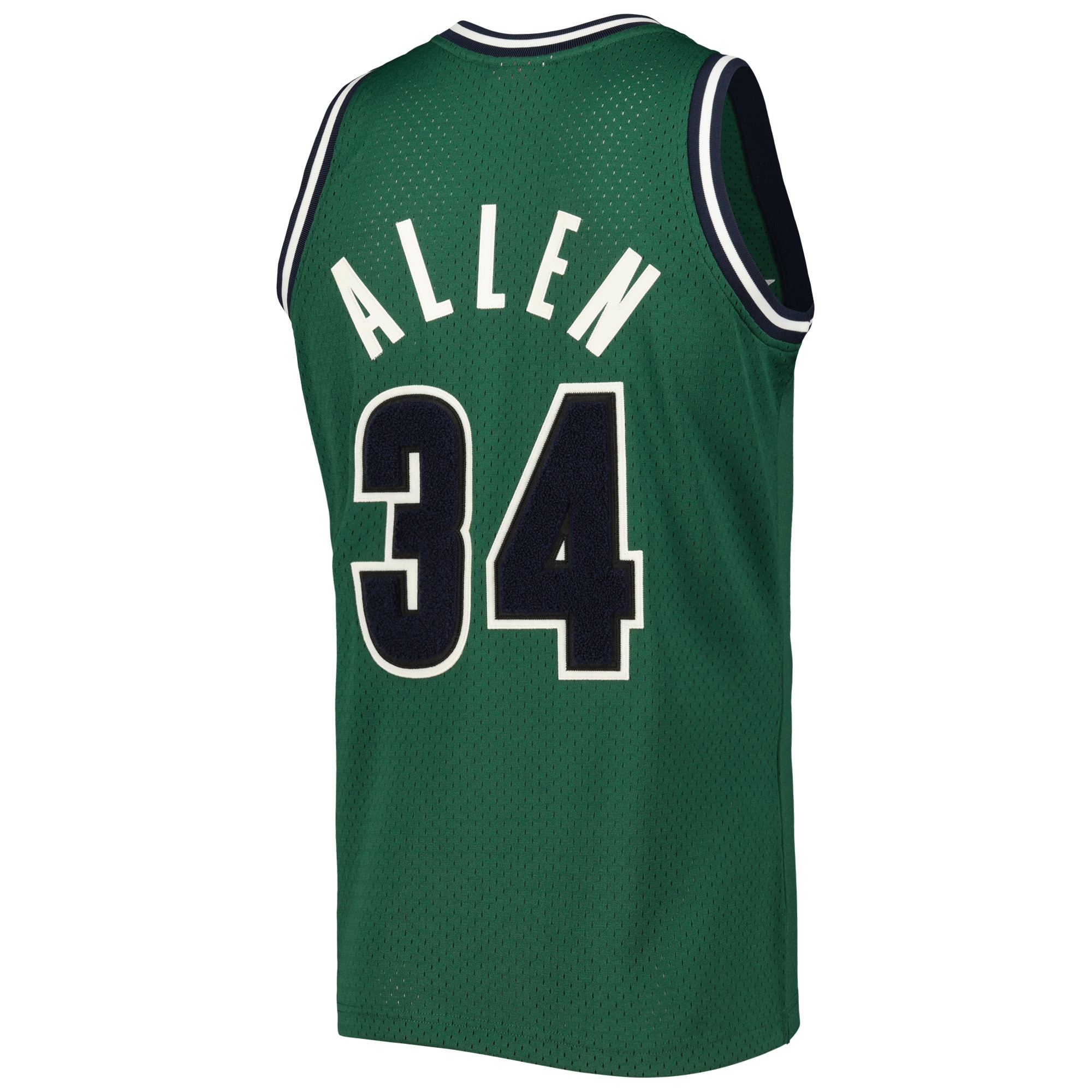 Men's Milwaukee Bucks Ray Allen Hunter Green 2000/01 Hardwood Classics Off-Court Swingman Jersey