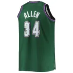 Men's Milwaukee Bucks Ray Allen Hunter Green Big & Tall 1996/97 Hardwood Classics Swingman Jersey