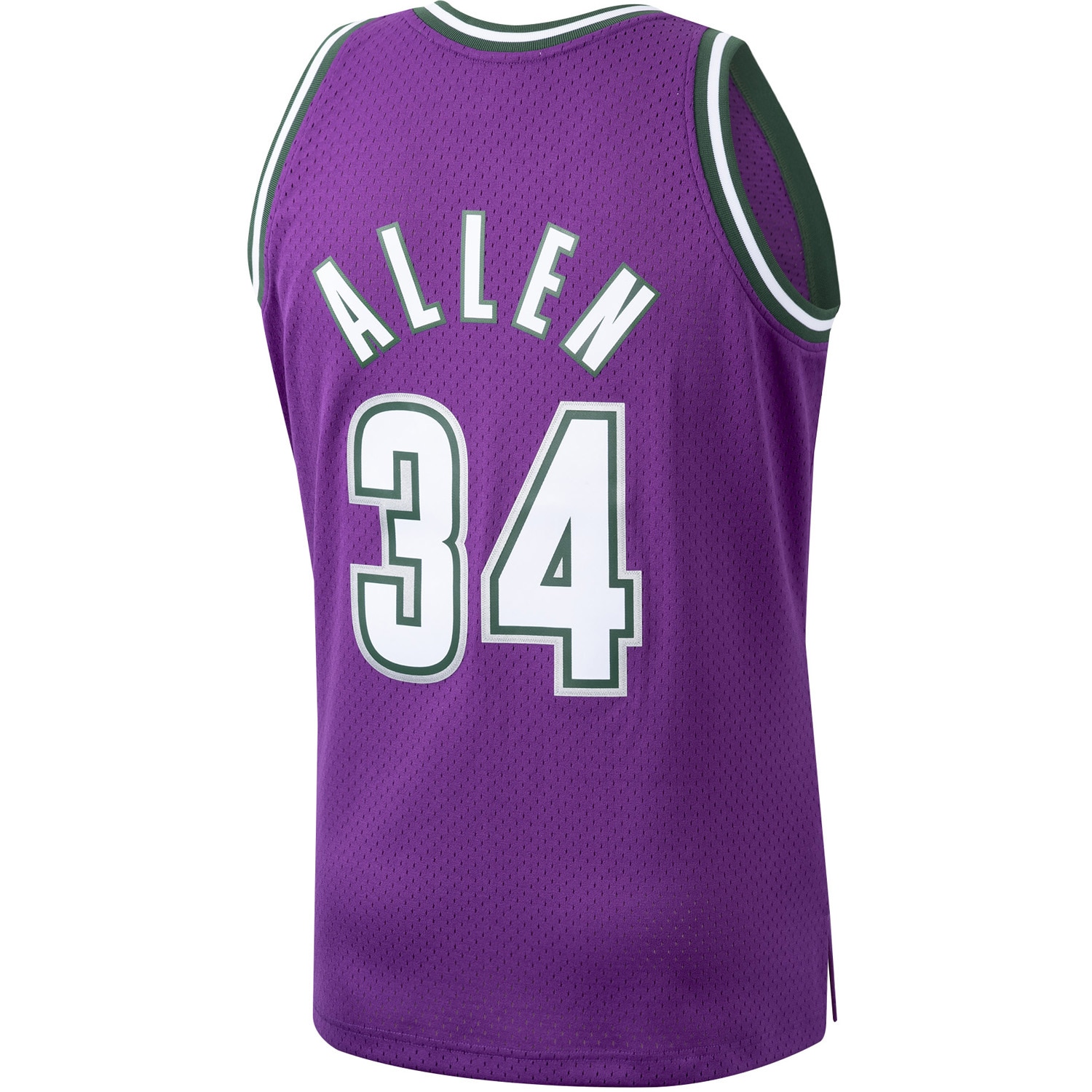 Men's Milwaukee Bucks Ray Allen Purple 2000/01 Hardwood Classics Swingman Jersey