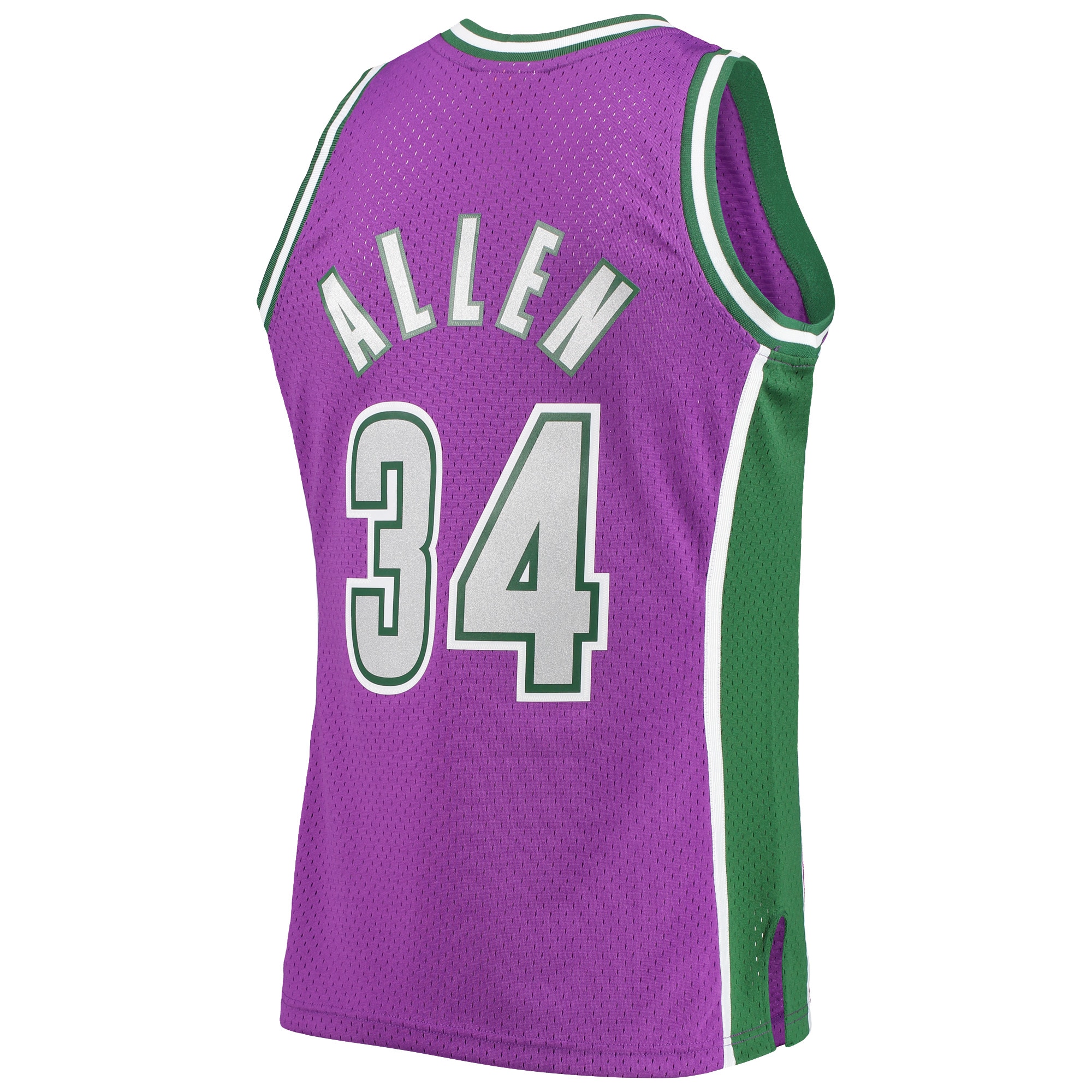 Men's Milwaukee Bucks Ray Allen Purple 2001/02 Hardwood Classics Swingman Jersey