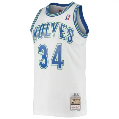Men's Minnesota Timberwolves Isaiah Rider White 1995/96 Hardwood Classics Swingman Jersey 02