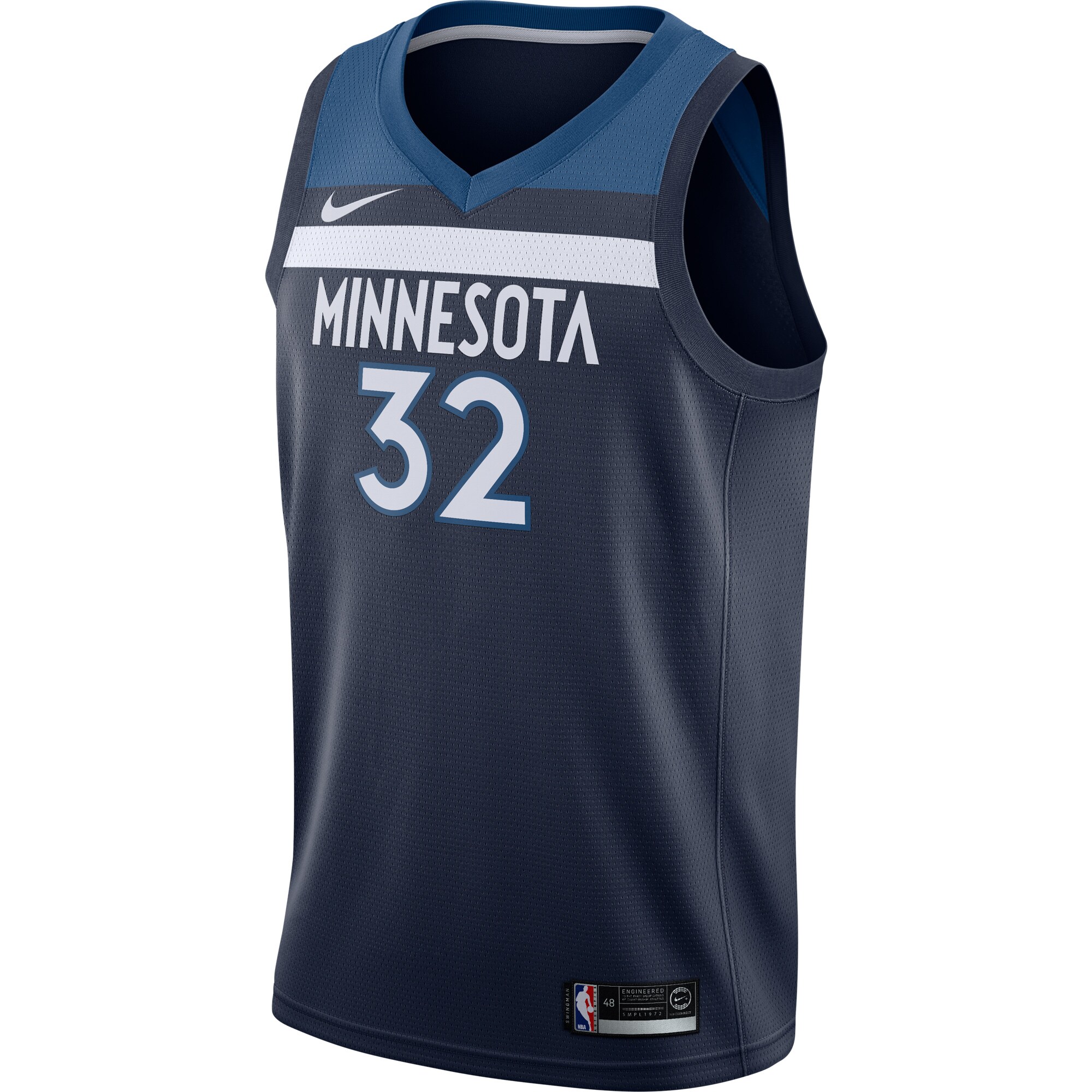Men's Minnesota Timberwolves Karl-Anthony Towns Navy Swingman Jersey - Icon Edition