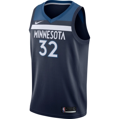 Men's Minnesota Timberwolves Karl-Anthony Towns Navy Swingman Jersey - Icon Edition 02