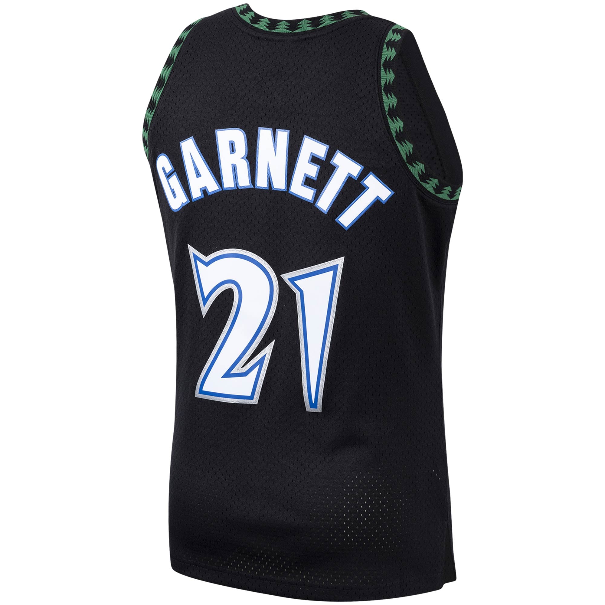 Men's Minnesota Timberwolves Kevin Garnett Black Hardwood Classics Swingman Jersey