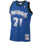 Men's Minnesota Timberwolves Kevin Garnett Blue 2001/02 Hardwood Classics Swingman Jersey