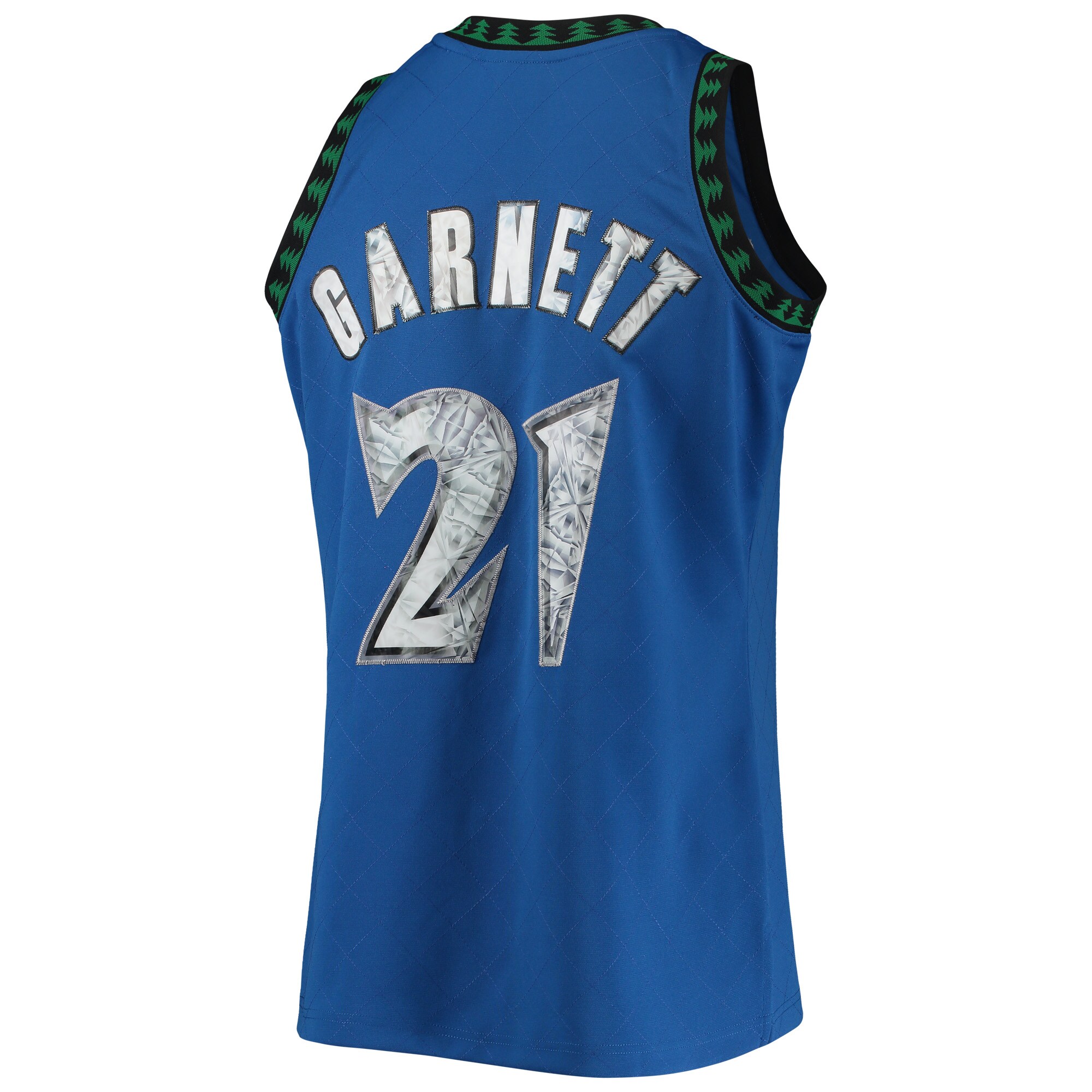 Men's Minnesota Timberwolves Kevin Garnett Blue 2003/04 Hardwood Classics NBA 75th Anniversary Diamond Swingman Jersey