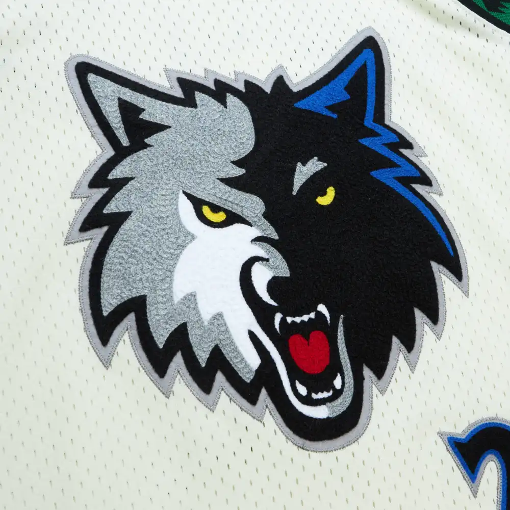Men's Minnesota Timberwolves Kevin Garnett Cream Chainstitch Swingman Jersey