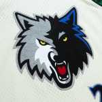 Men's Minnesota Timberwolves Kevin Garnett Cream Chainstitch Swingman Jersey
