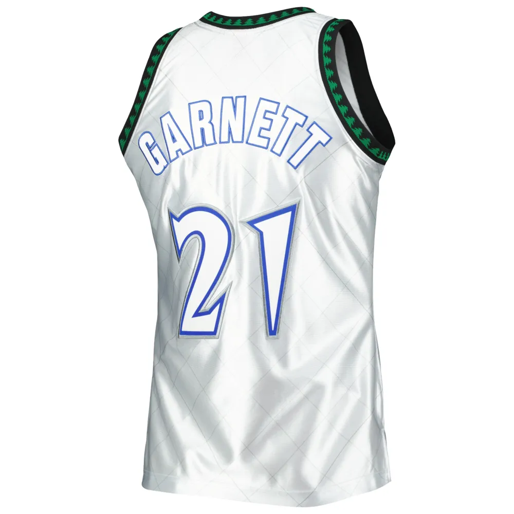 Men's Minnesota Timberwolves Kevin Garnett Platinum 1997/98 Hardwood Classics 75th Anniversary Swingman Jersey