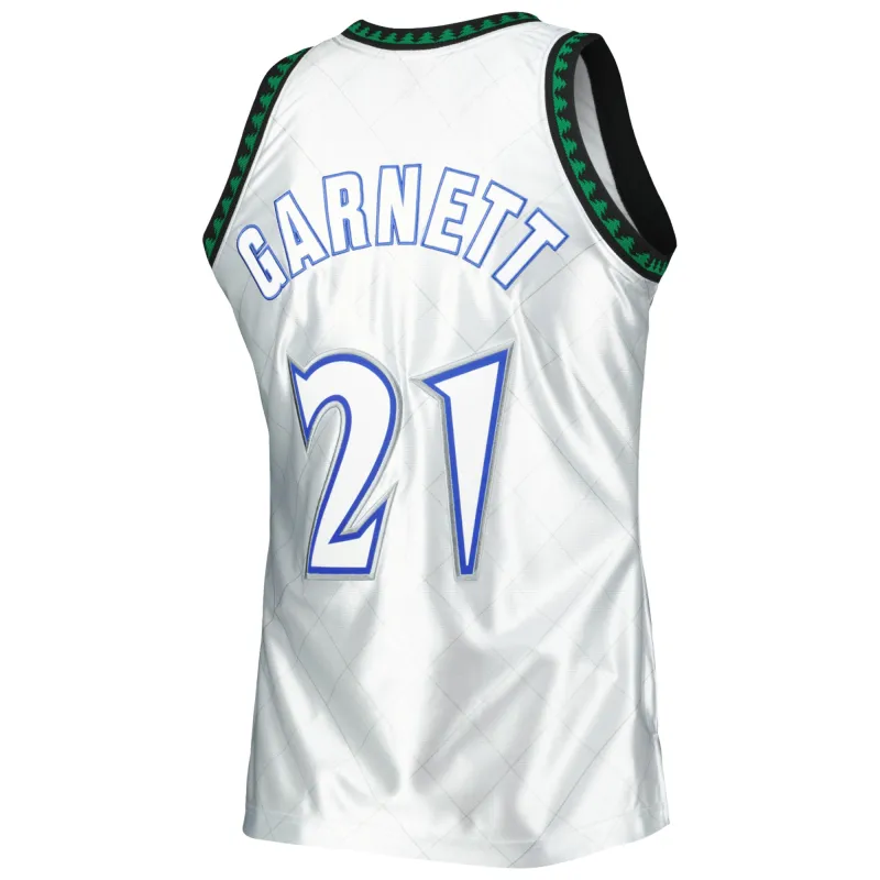 Men's Minnesota Timberwolves Kevin Garnett Platinum 1997/98 Hardwood Classics 75th Anniversary Swingman Jersey