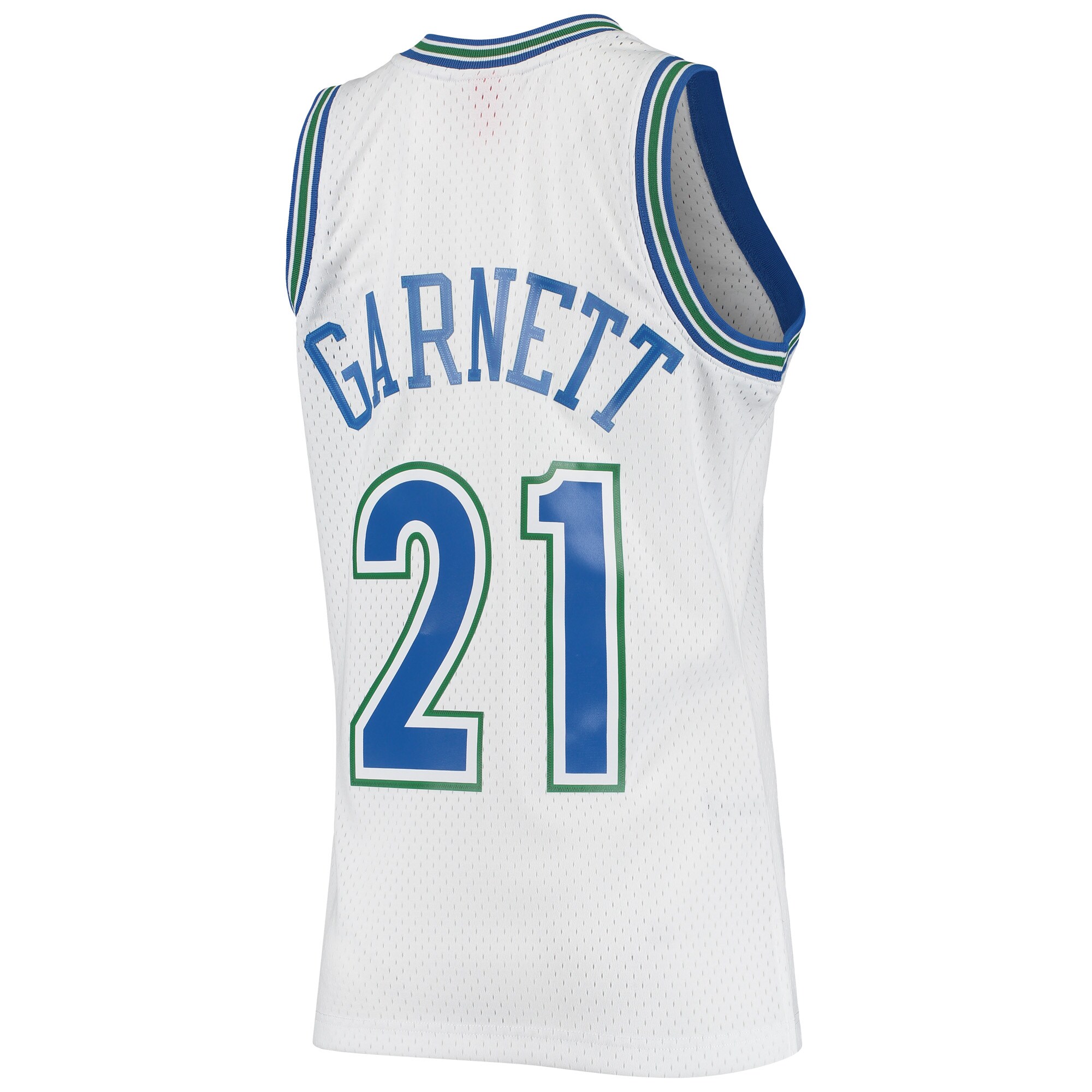Men's Minnesota Timberwolves Kevin Garnett White 1995/96 Hardwood Classics Swingman Jersey
