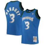 Men's Minnesota Timberwolves Stephon Marbury Blue 1996/97 Hardwood Classics Swingman Jersey