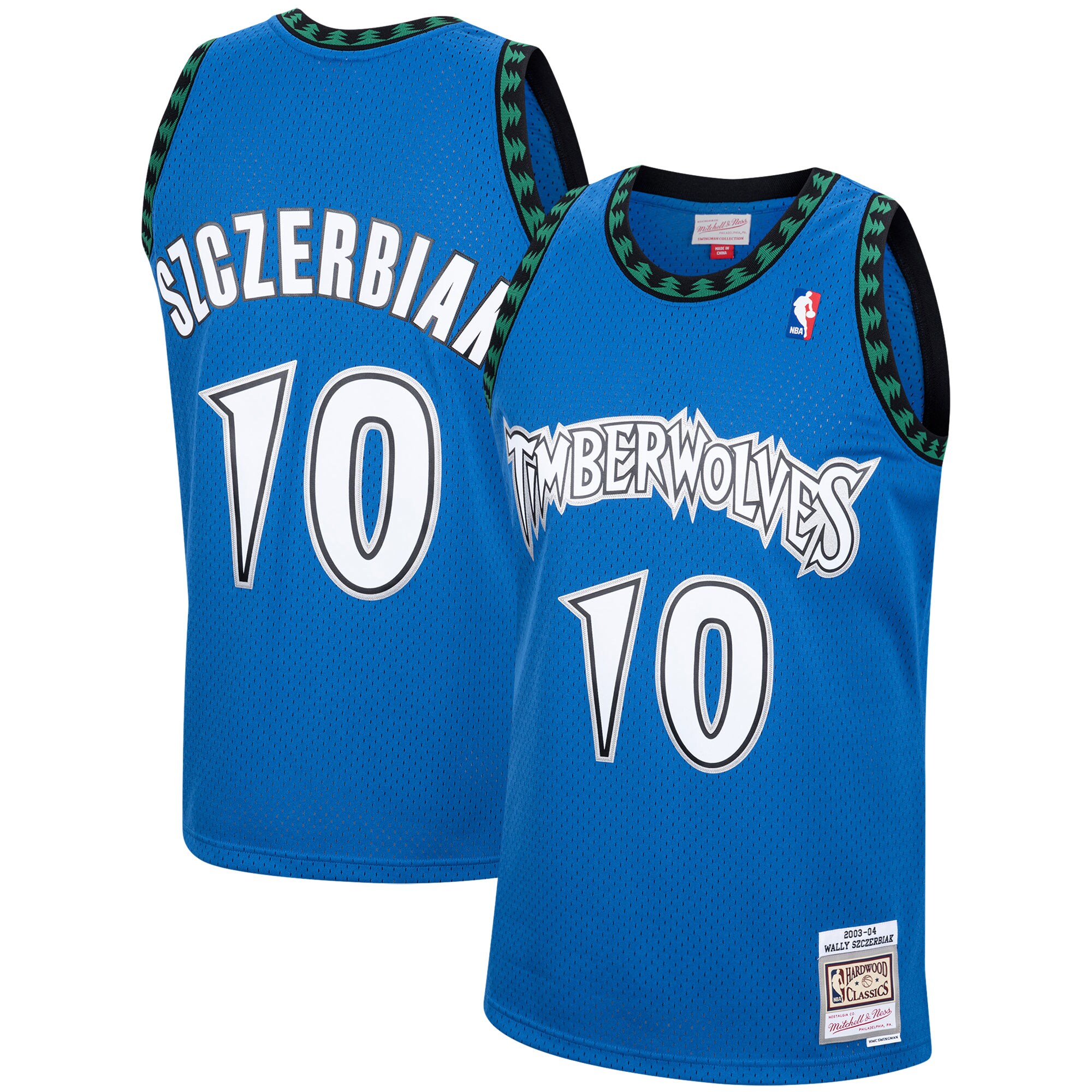 Men's Minnesota Timberwolves Wally Szczerbiak Blue 2001/02 Hardwood Classics Swingman Jersey