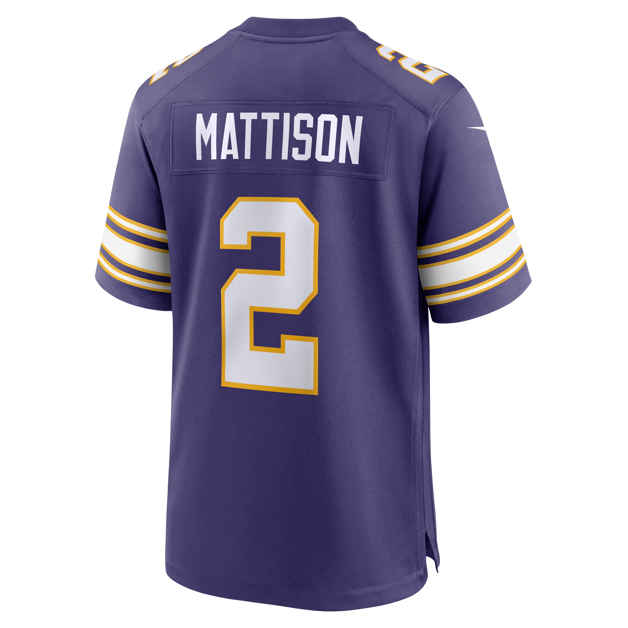 Men's Minnesota Vikings Alexander Mattison Purple Classic Player Game Jersey