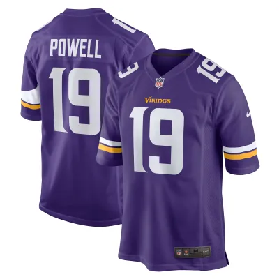 Men's Minnesota Vikings Brandon Powell Purple Game Jersey 01
